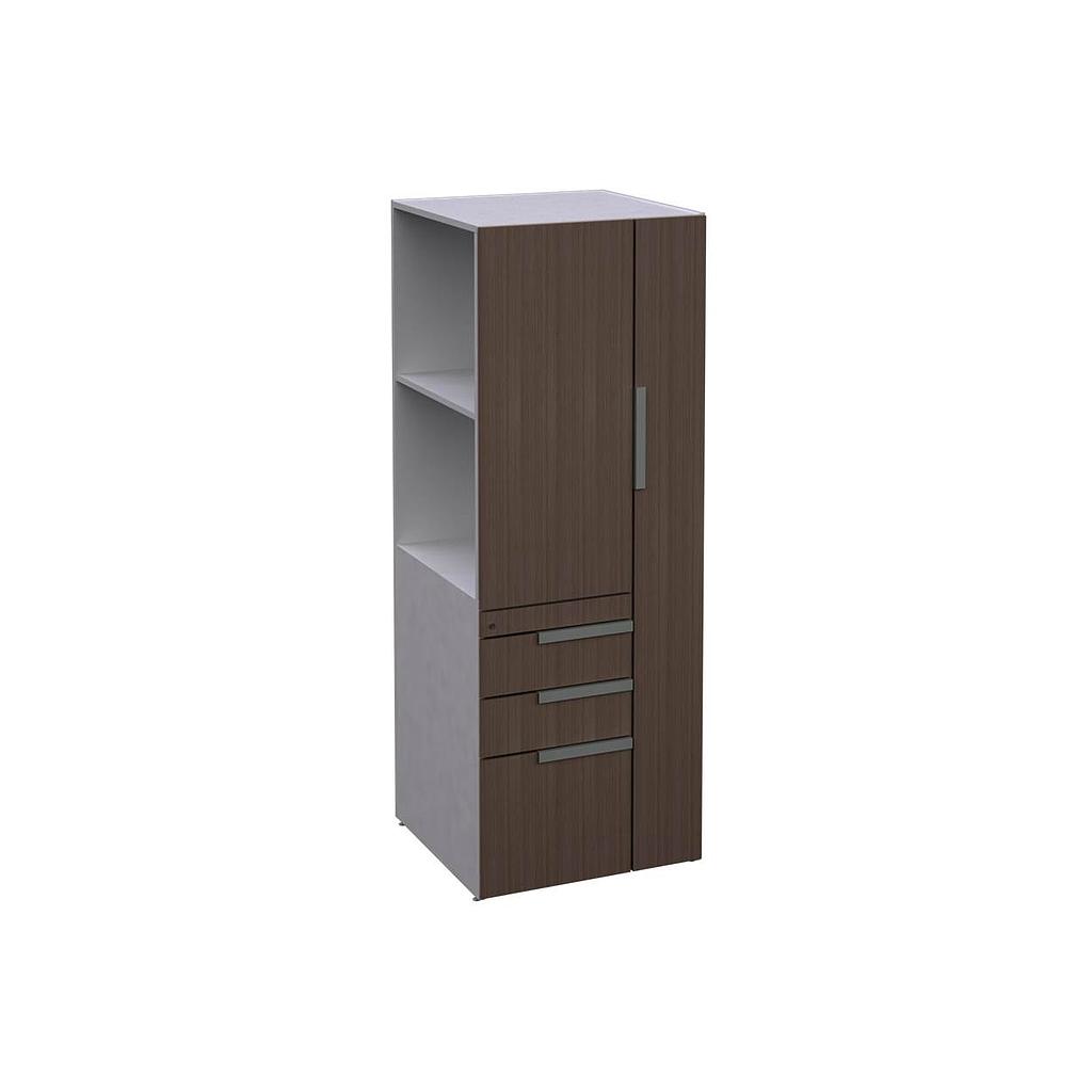 [GEA44565LCN19] Open Side Wardrobe/Storage Cabinet 24 x 24 x 65" Left WV (Silver Apricot)