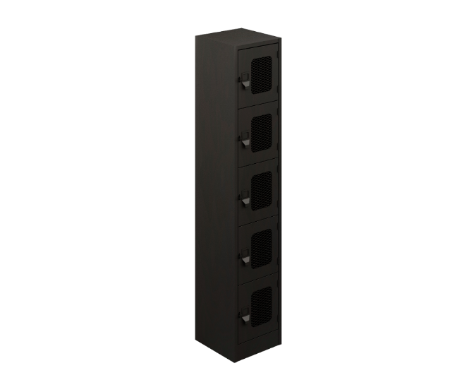 5-door 3B ventilated locker 24 gauge, 14 x 14.5 x 72"