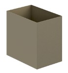Metal wastebasket 12 x 8 x 12" Nova 