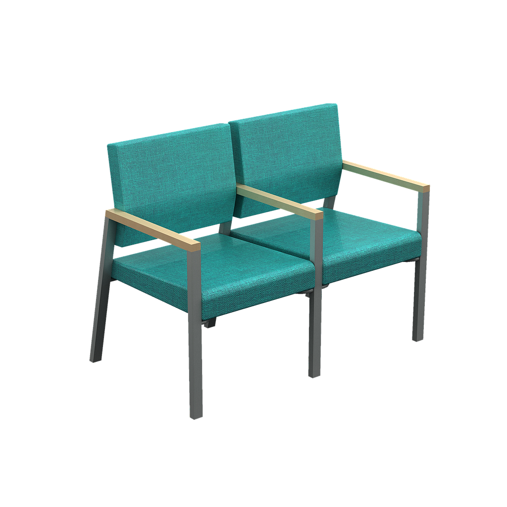 Seti Reception Chair 2 Seats 45 x 24 x 33"