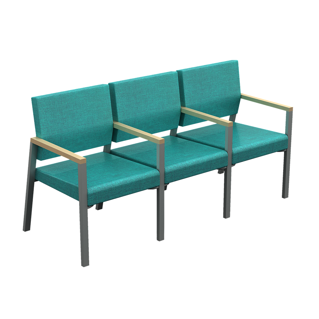 Seti Reception Chair 3 Seats 65 x 24 x 33"