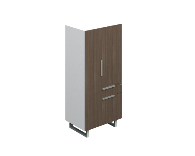[GBG462165LBP43PL26SP] Open side cabinet 30 x 20.5 x 65" G Connect (Izquierdo, Baja Presion Storm Gray, En Polvo Gris RM, Sin Pintarron)