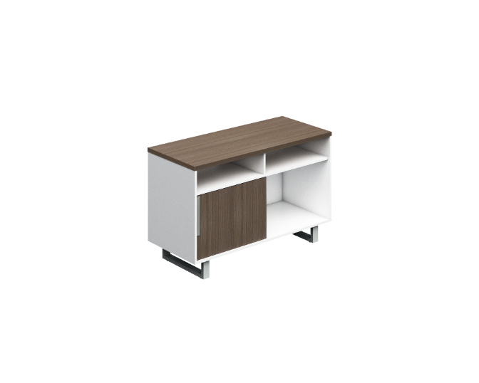 Credenza c/Papelera 1 Puerta Corrediza con Huecos 120 x 52 x 75 cm G Connect BP