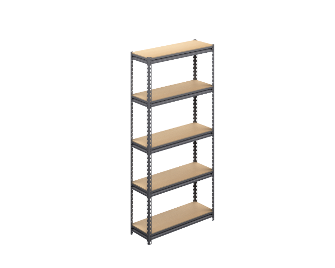 MDF shelf rack 34 x 12 x 71"