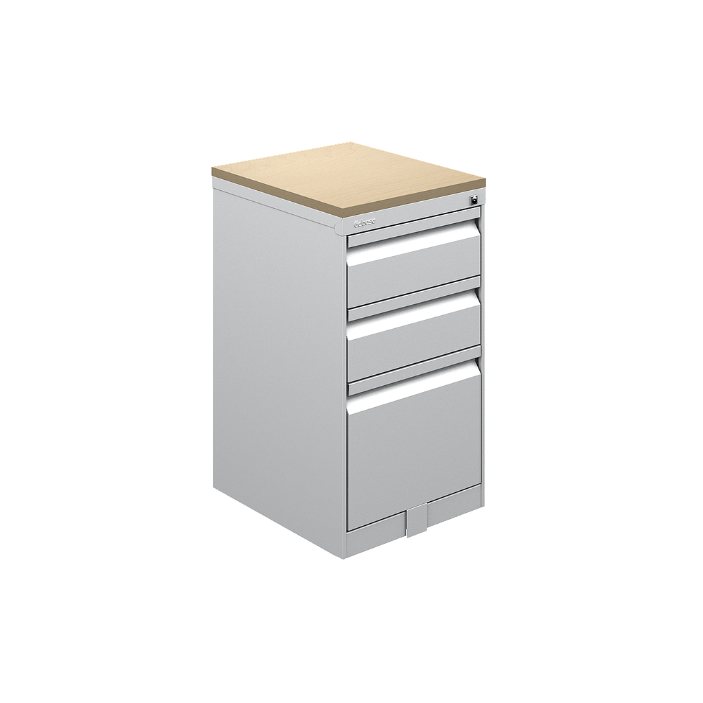 [GBU310BP31PL11_descontinuado] Steel BBF mobile pedestal laminate top 15.5 x 18 x 28" Urban (Tweed, Blanco)