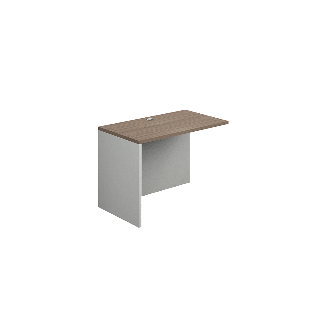 [GBR620090LBP30BP10] Lateral c/Pata y Faldon a Piso c/Pasacables 90 x 60 x 75 cm Prime (Izquierdo, Oxford, Baja Presion Silver)