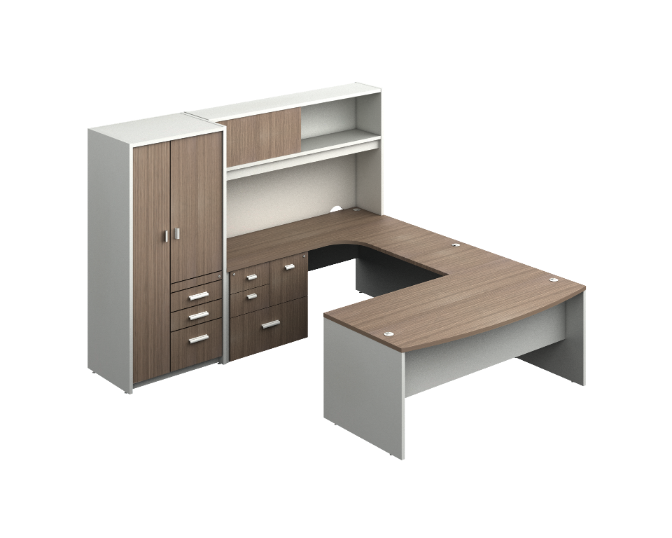 [GBR100LBP30BP10] Conjunto CEO 267 x 270 x 180 cm Prime (Izquierdo, Oxford, Baja Presion Silver)