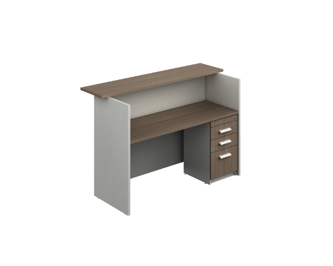 [GBR155BP30BP10] Modulo Recepcion Recta 170 x 70 x 110 cm Prime (Oxford, Baja Presion Silver)