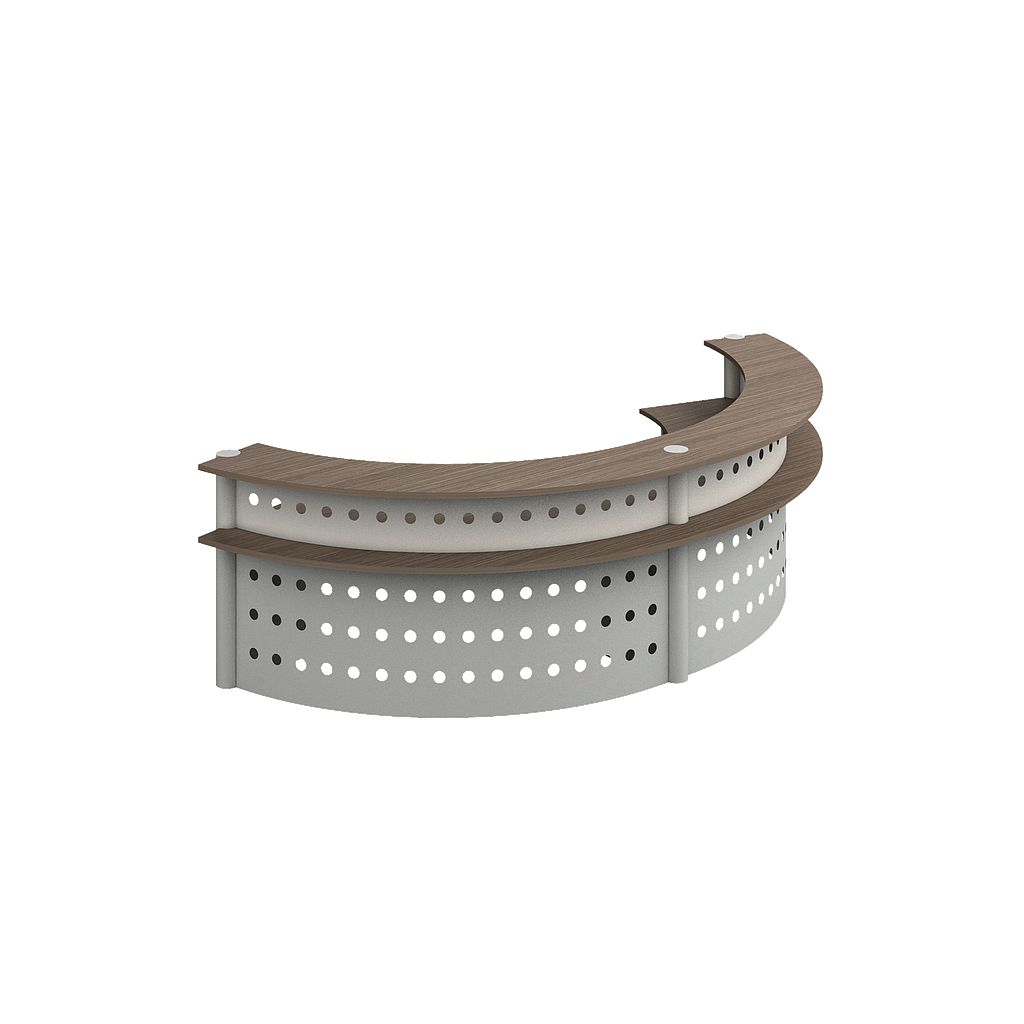 Modulo Recepcion Curva 236 x 94 x 110 cm Prime