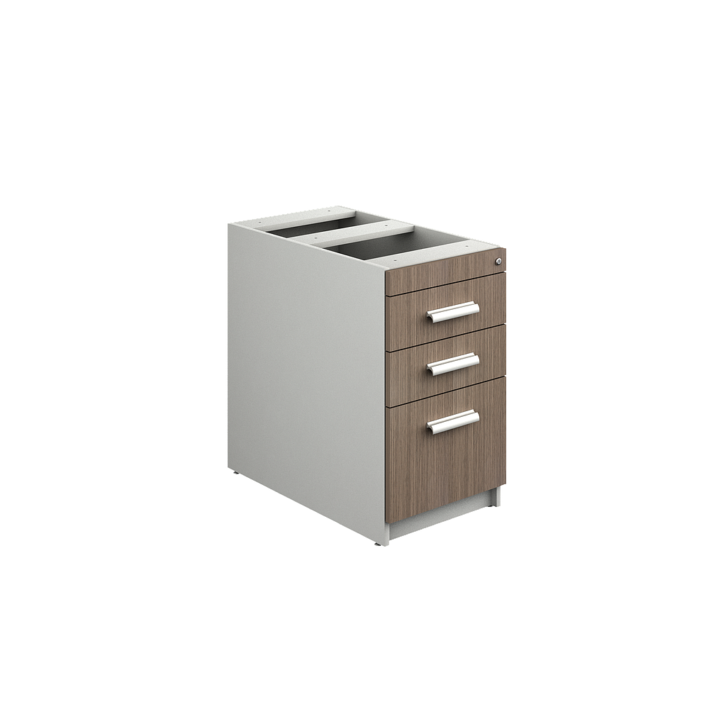 [GBR313BP30BP10] Pedestal 3 Gavetas 41 x 70 x 72 cm Prime (Oxford, Baja Presion Silver)